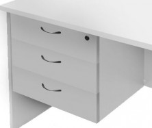 Fixed Pedestal. Optional Extra For Desk. Lockable 3 Single Drawers